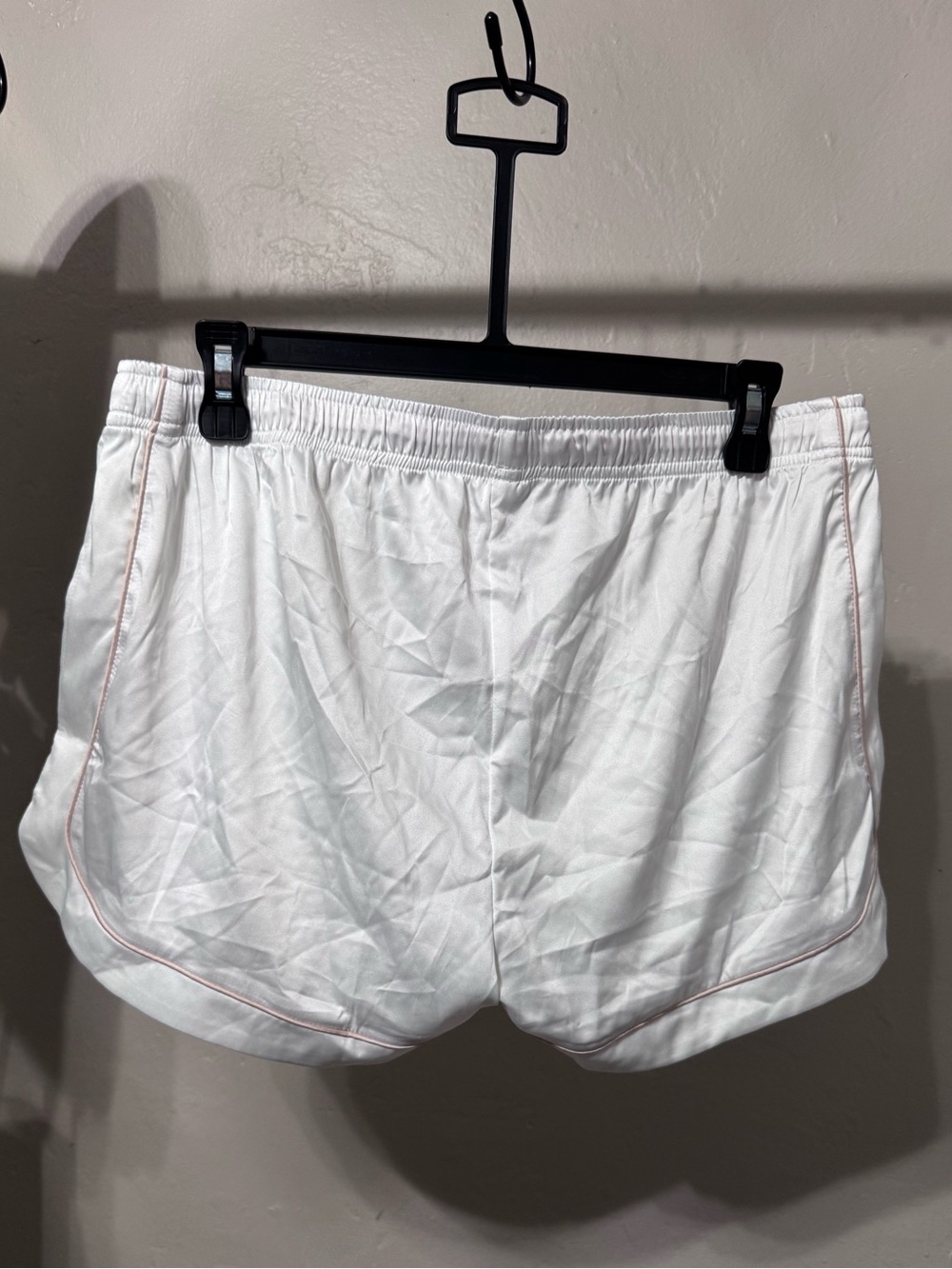 Homebodii Grace White Satin Pajama Set with Pink Piping - Size S - Picture 13 of 16